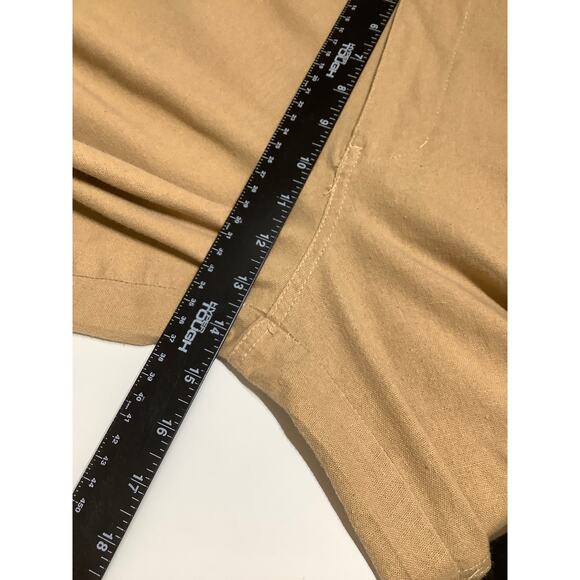 Trust Tan Linen Blend Cargo Shorts W46 - Utility, Relaxed, Casual - Picture 4 of 7